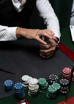 Mesa de cartas estilo poker — arte conceitual N19